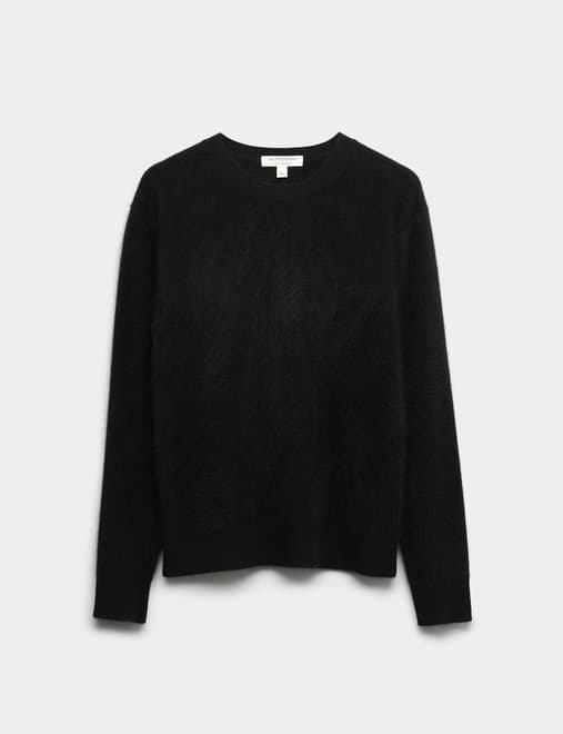 Brushed Wool with Cashmere Crew Neck Jumper