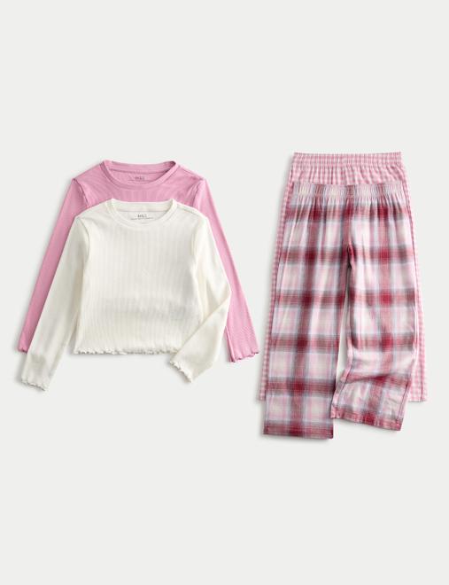 2 Pack Cotton Rich Checked Pyjama Sets (1-8 Yrs)