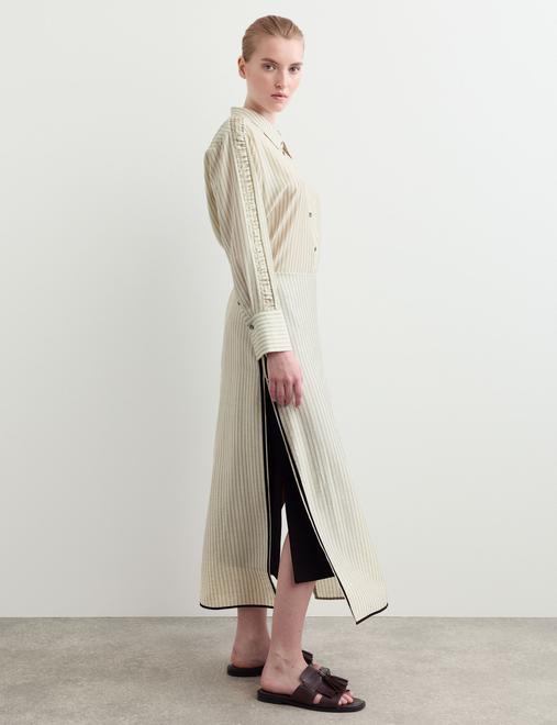 Lyocell Rich Striped Midaxi Column Skirt