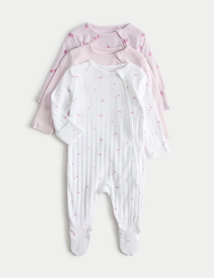 3 Pack Pure Cotton Printed Sleepsuits (6lbs 3oz-3 Yrs)