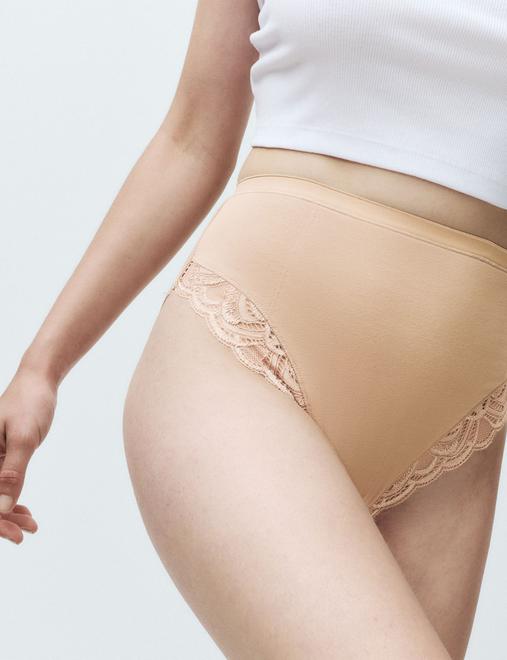 2pk Amelia Lace Cotton Rich Shaping Knickers