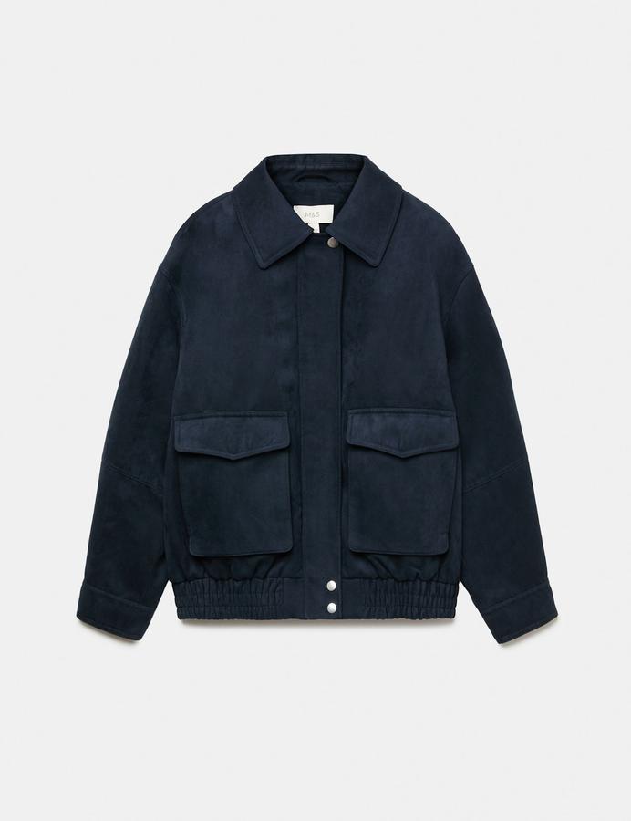 Suedette Bomber Jacket