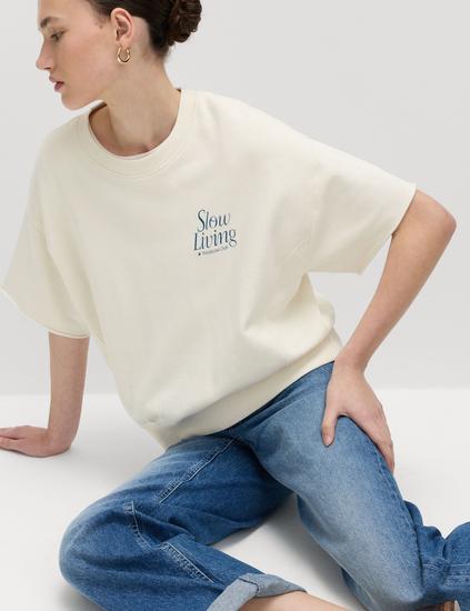 Pure Cotton Garment Dye Sweatshirt