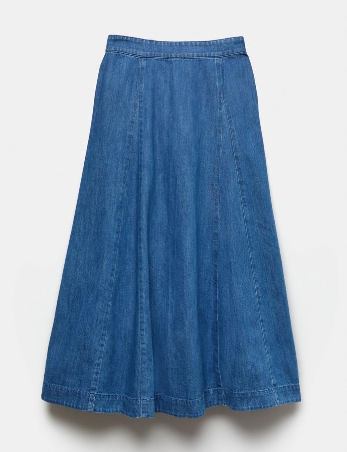 Denim Midi Skirt