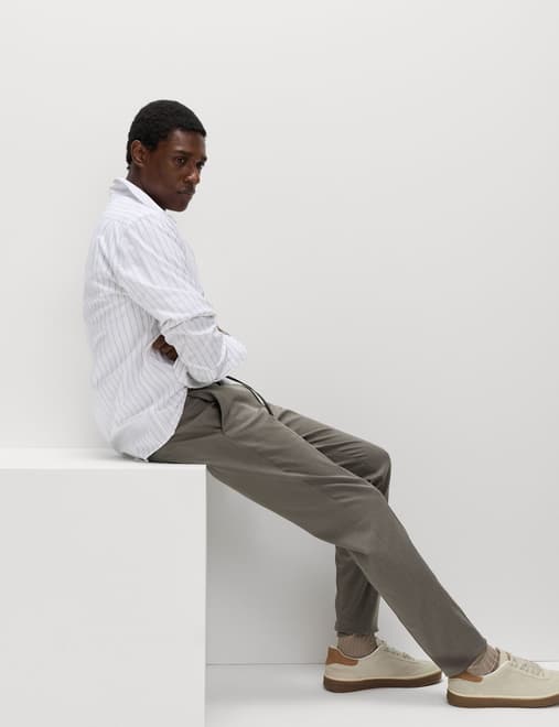Tapered Fit Elasticated Trousers