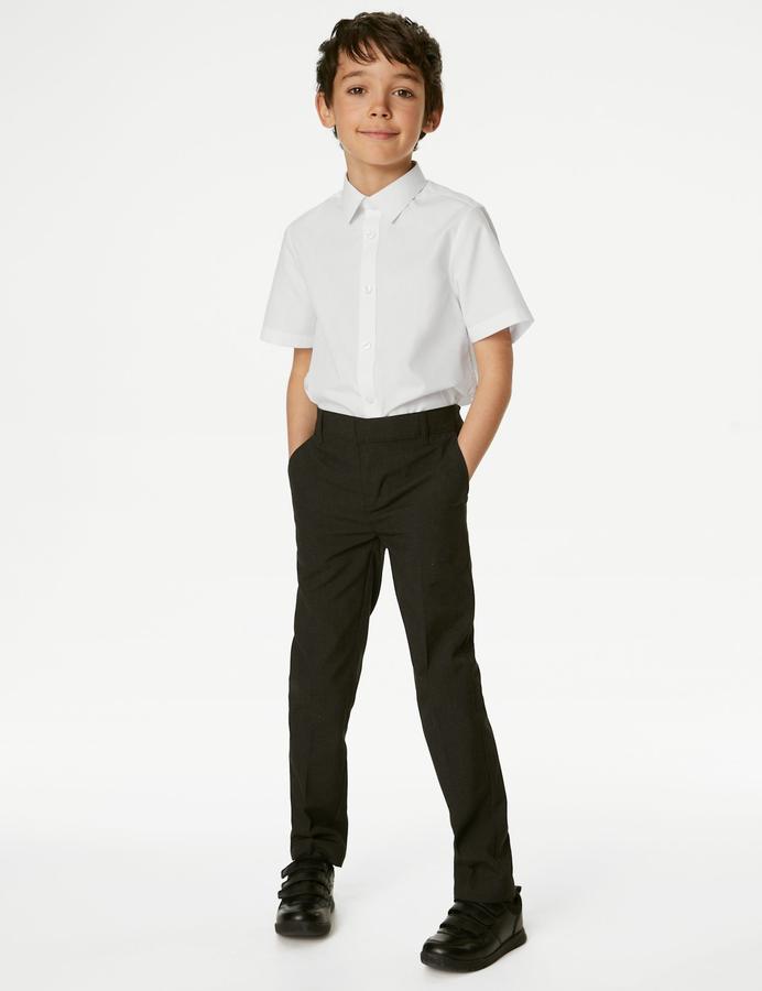 3 Pack Boys' Plus Fit Easy Iron School Shirts (4-18 Yrs)