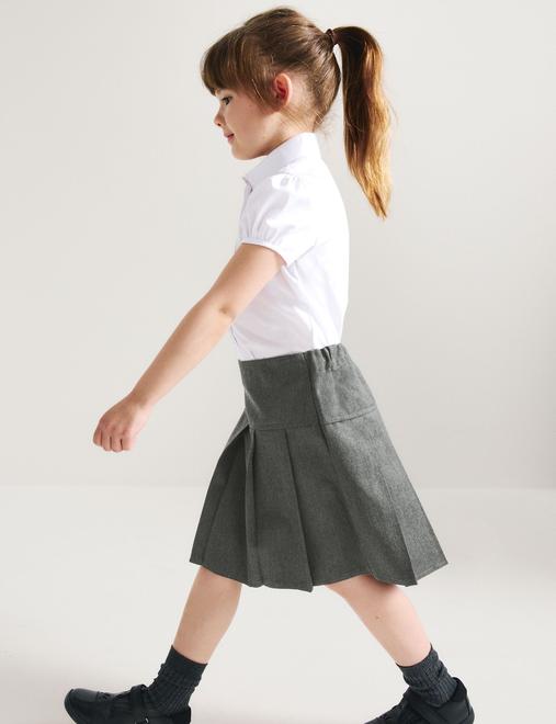 2 Pack Girls' Pleated School Skirts (2-18 Yrs)