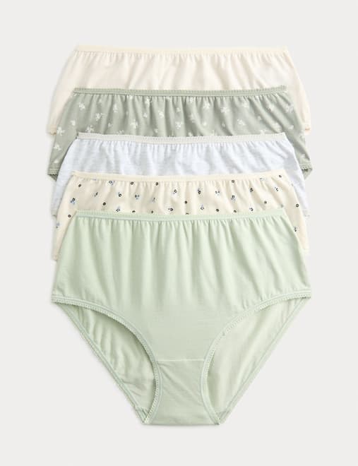 5pk Cotton Lycra™ Printed High Rise Shorts