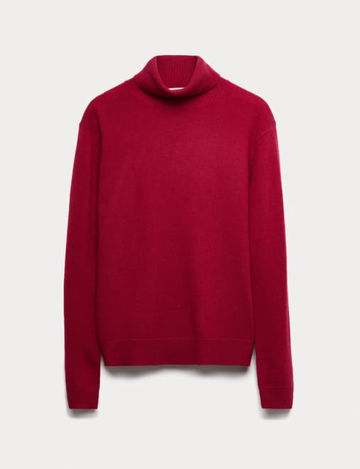 Pure Cashmere Roll Neck Jumper