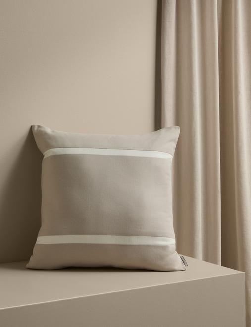 Pure Cotton Double Stripe Cushion
