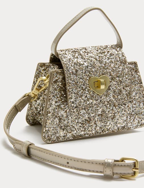 Kids' Glitter Metallic Top Handle Bag