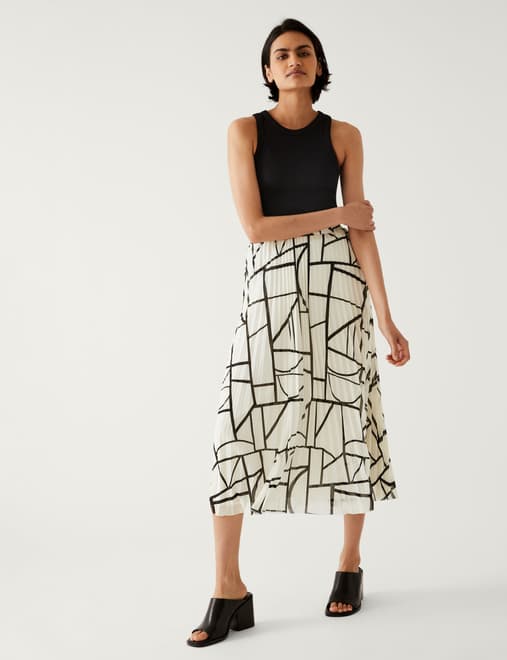 Jersey Pleated Midaxi Skirt, M&S Collection