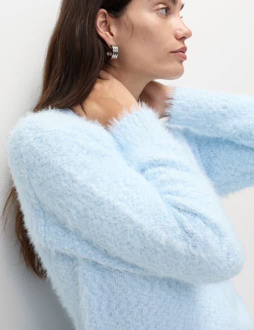 Textured Crew Neck Jumper