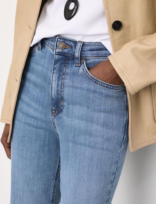 Lyocell Blend High Waisted Flared Jeans