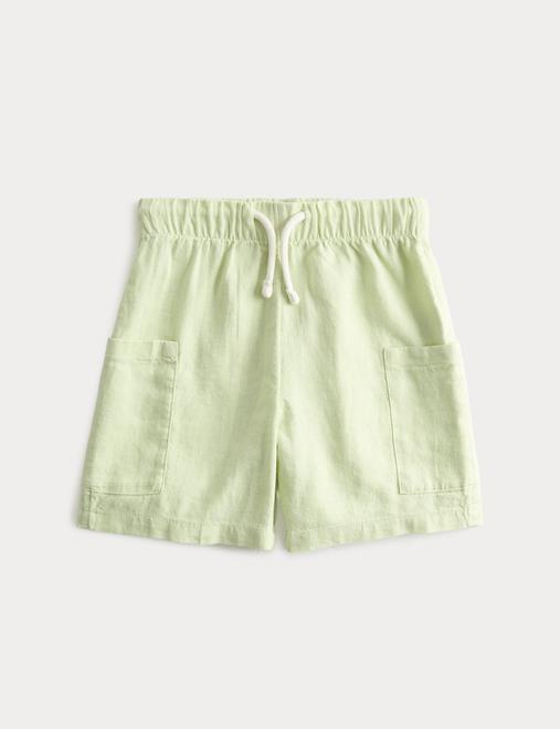Linen Blend Cargo Shorts (2-8 Years)