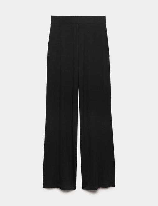 Jersey Wide Leg Trousers