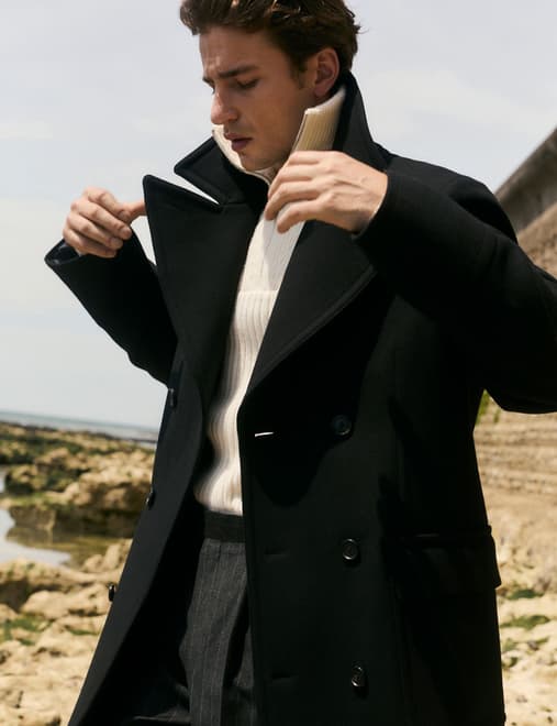 Italian Wool Revere Coat