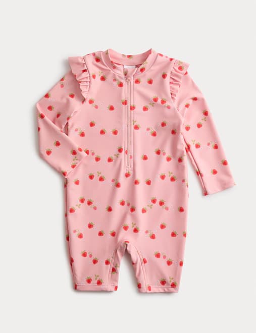 Strawberry All In One Swimsuit (0-3 Yrs)