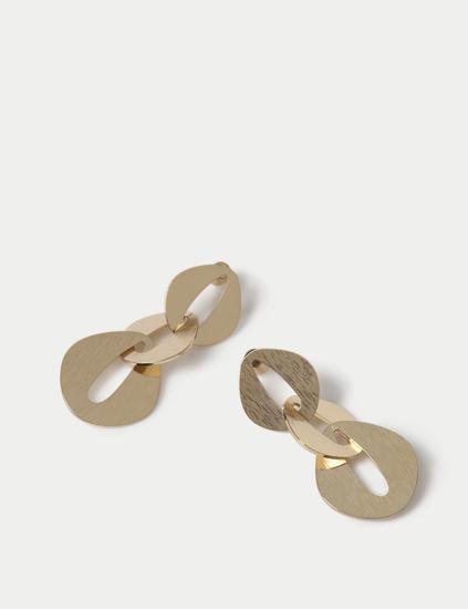 Brushed Link Drop Earring