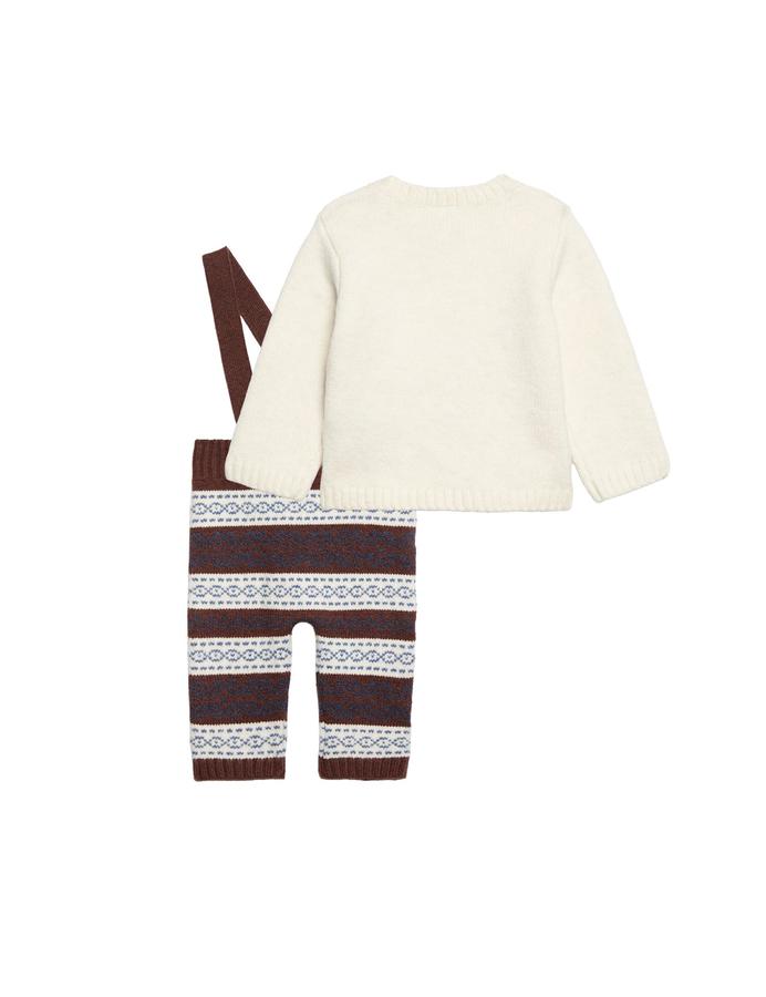 2 Piece Cotton Rich Knitted Outfit (7lbs-12 Mths)