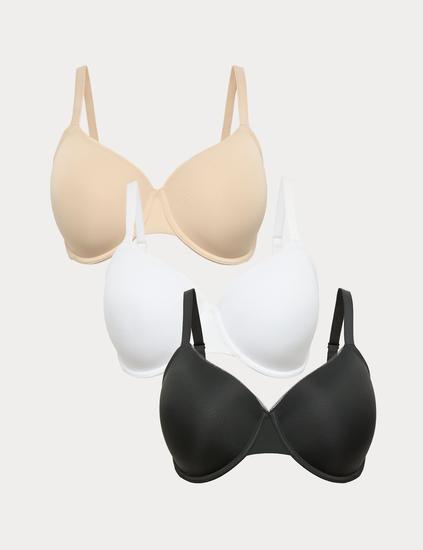 3 Pack Wired Full Cup Bras (F-H)
