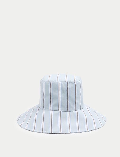 Canvas Wide Brim Bucket Hat