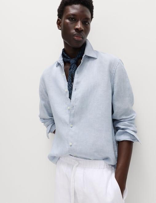 Regular Fit Pure Linen Shirt