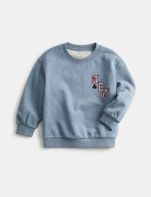 Cotton Rich Ace Embroidered Sweatshirt (2-8 Yrs)