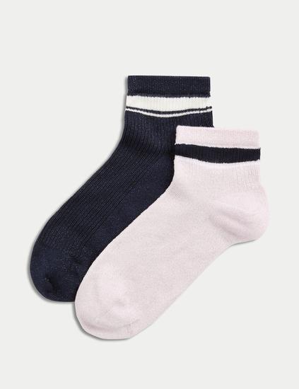 زوجان من جوارب سباركل ربع الطول بنعومة فاخرة™