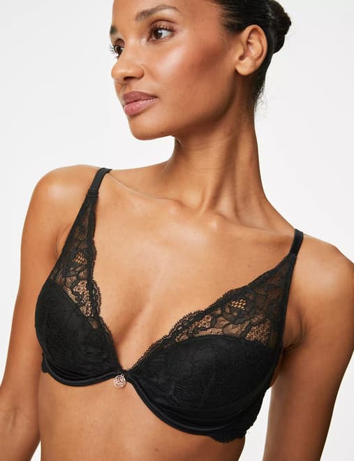 Aster Sparkle Lace Wired Push-Up Multiway Bra A-E, Rosie