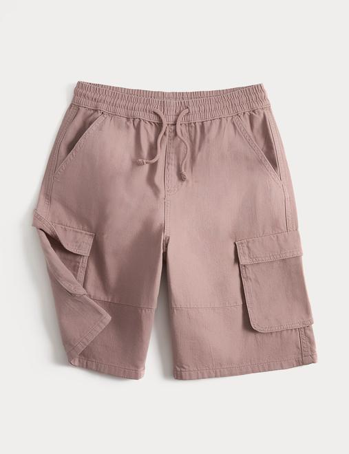 Pure Cotton Cargo Shorts (6-16 Yrs)