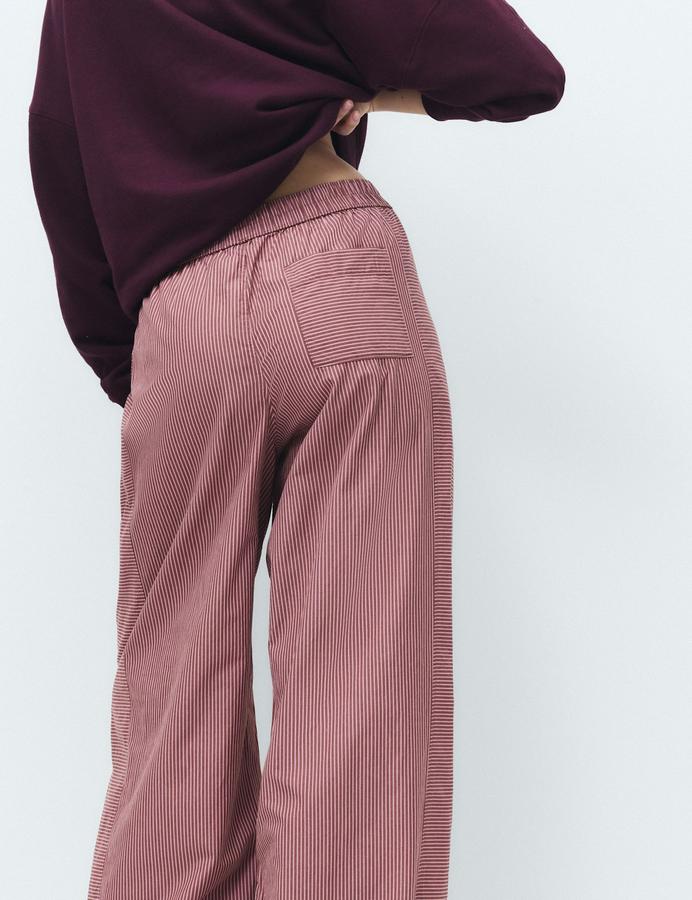 Pure Cotton Poplin Striped Pyjama Bottoms