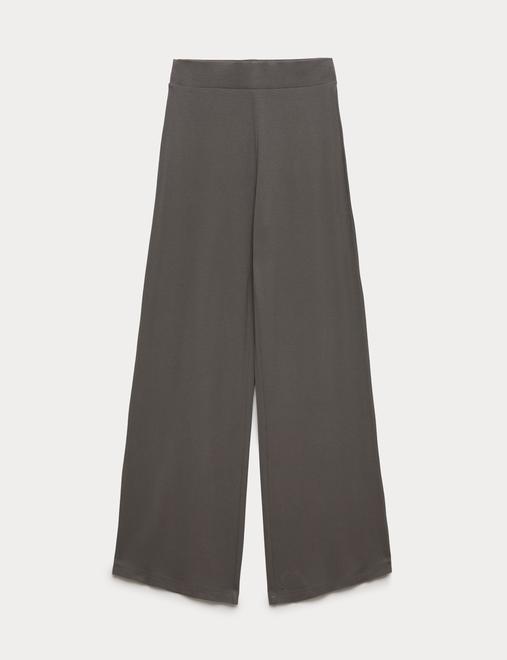 Jersey Wide Leg Trousers