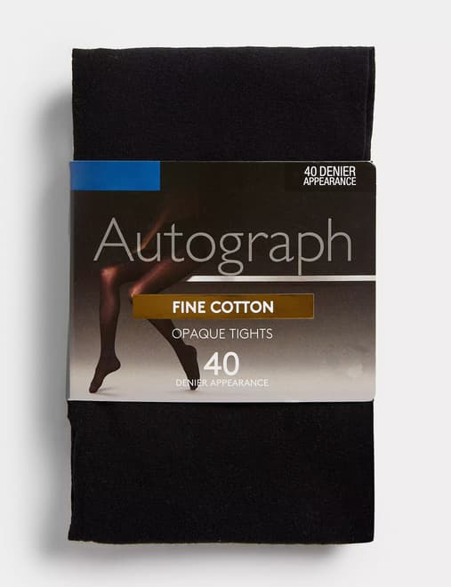 Autograph M&S Seamless Opaque Black Tights