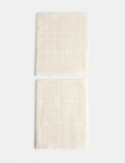 2pk Pure Cotton Cellular Shawls