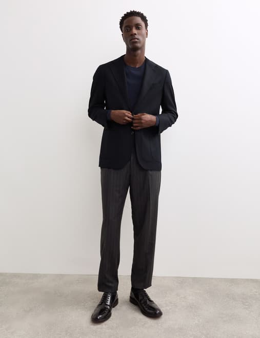 Italian Wool Twill Flannel Blazer