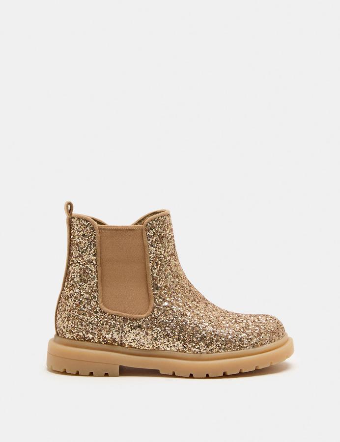 Kids' Glitter Chelsea Boots (4 Small-2 Large)