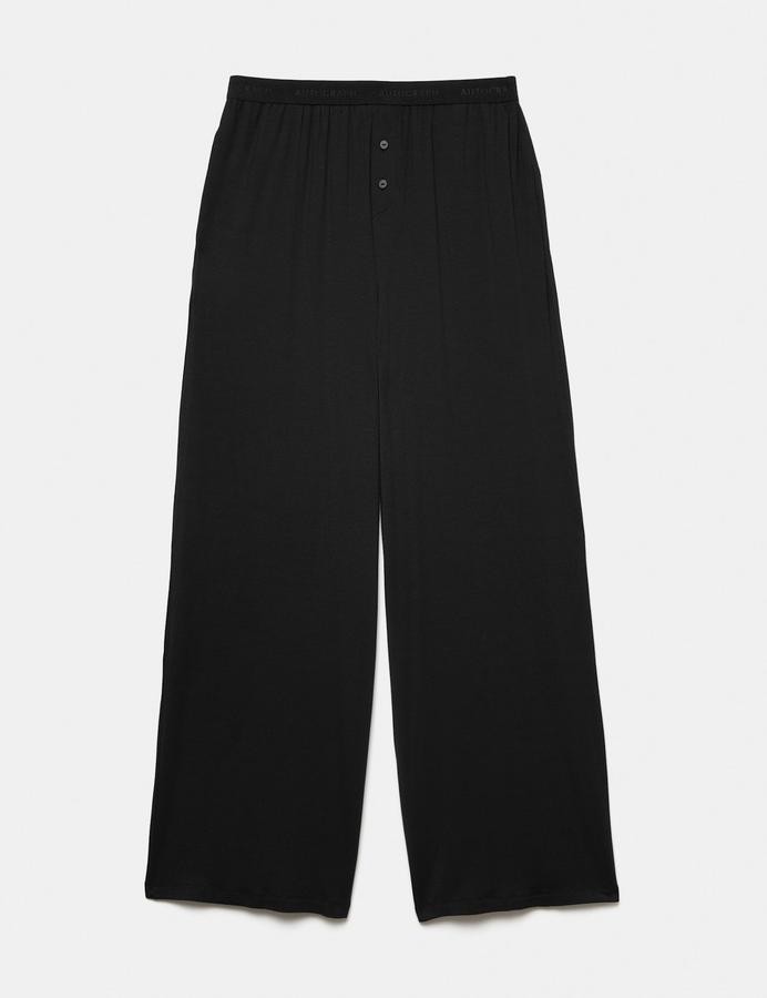 Modal Rich Wide Leg Pyjama Bottoms