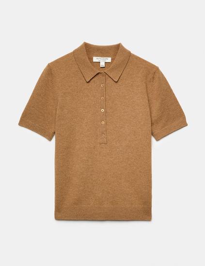 Cashmere Short-Sleeve Polo