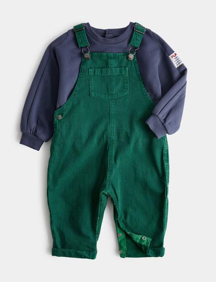 2 Piece Cotton Rich Dungarees Outfit (0 Mths-3 Yrs)