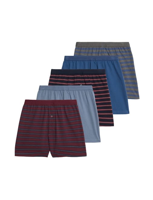 5 Pack Pure Cotton Cool & Fresh™ Jersey Boxers