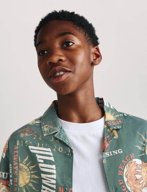 Pure Cotton Bali Print Shirt (6-16 Yrs)