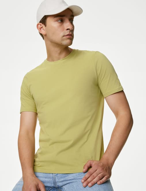 Regular Fit Pure Cotton Crew Neck T-Shirt