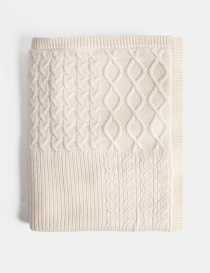 Pure Cotton Cable Shawl