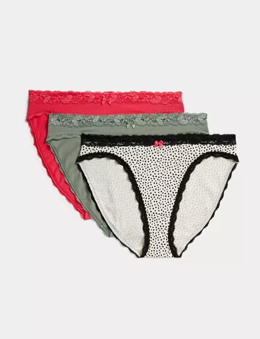 Buy Marks & Spencer High Rise Hipster Panty - Pink Mix at Rs.549