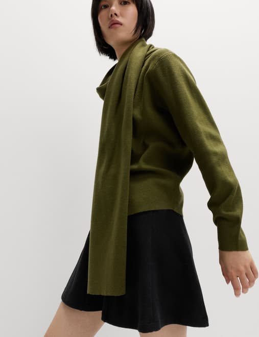 Jersey Seam Detail Mini Skirt