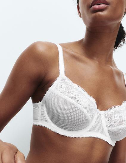 Jasmine Lace Wired Minimiser Bra C-H