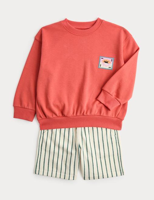 2 Piece Cotton Rich Striped Outfit (2-8 Yrs)