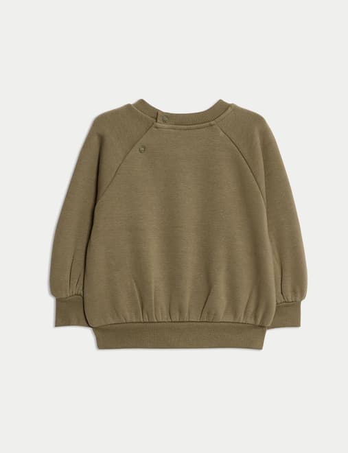 Cotton Blend Fleece Lined Sweatshirt (0-3 Yrs)