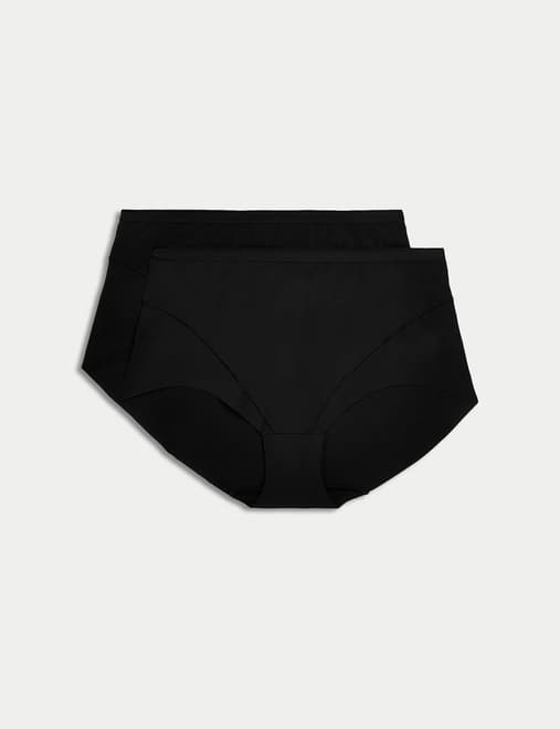 M&S Body Womens 3pk Flexifit™ Modal Brazilian Knickers - 6 - Black Mix,  Black Mix, Compare